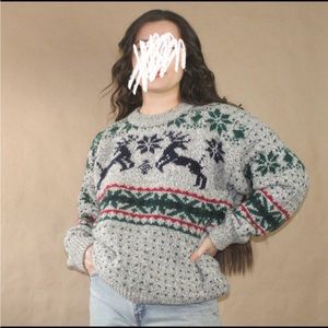 Vintage Reindeer Winter Sweater